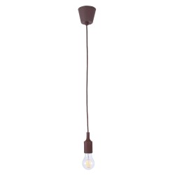 GLOBOSTAR® CABLITO 61561 Μοντέρνο Κρεμαστό Φωτιστικό Οροφής με Ντουί 1 x E27 AC 220-240V IP20 - Καφέ - Μ4 x Π4 x Υ110cm