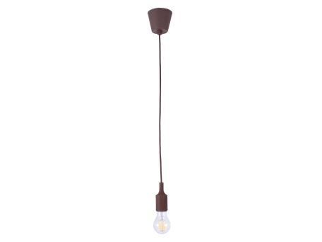 GLOBOSTAR® CABLITO 61561 Μοντέρνο Κρεμαστό Φωτιστικό Οροφής με Ντουί 1 x E27 AC 220-240V IP20 - Καφέ - Μ4 x Π4 x Υ110cm