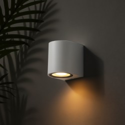 kelvo® MURANO KLV-101-0014 Φωτιστικό Τοίχου / Απλίκα για Λάμπα MR16 με Ντουί GU10 AC 220-240V Αδιάβροχο IP65 - Λευκό Ματ - Μ8 x Π8 x Υ7cm
