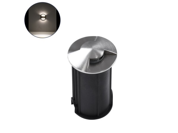 GLOBOSTAR® UNDERGROUNDRENA 90663 Χωνευτό Αρχιτεκτονικο Φωτιστικό Σποτ Δαπέδου LED 1W 115lm 30°+30° DC 24V Αδιάβροχο IP68 Φυσικό Λευκό 4500K Dimmable - Bridgelux SMD Chip - Ανοξείδωτο Ατσάλι SS304 - Μ5 x Π5 x Υ9cm / Q4.2cm - 3 Χρόνια Εγγύηση