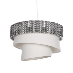 GLOBOSTAR® SIERA 203-0170 Μοντέρνο Κρεμαστό Φωτιστικό Οροφής με Ντουί 1 x E27 AC 220-240V IP20 - Μαύρο & Λευκό - Μ38 x Π38 x Υ26cm