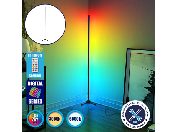 Μοντέρνο Minimal Επιδαπέδιο Μαύρο Φωτιστικό 150cm LED 24 Watt με Ασύρματο Χειριστήριο 2.4G RF & Dimmer RGBW+WW Πολύχρωμο Digital Magic Dot Pixel GloboStar ALIEN Design GLOBO-150-11 Μοντέρνο Minimal Επιδαπέδιο Μαύρο Φωτιστικό 150cm LED 24 Watt με Ασύρματο Χειριστήριο 2.4G RF & Dimmer RGBW+WW Πολύχρωμο Digital Magic Dot Pixel GloboStar ALIEN Design GLOBO-150-11