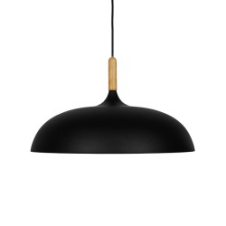 GLOBOSTAR® VALLETE 01258 Μοντέρνο Κρεμαστό Φωτιστικό Οροφής με Ντουί 1 x E27 AC 220-240V IP20 - Μαύρο & Μπεζ - Μ45 x Π45 x Υ27cm