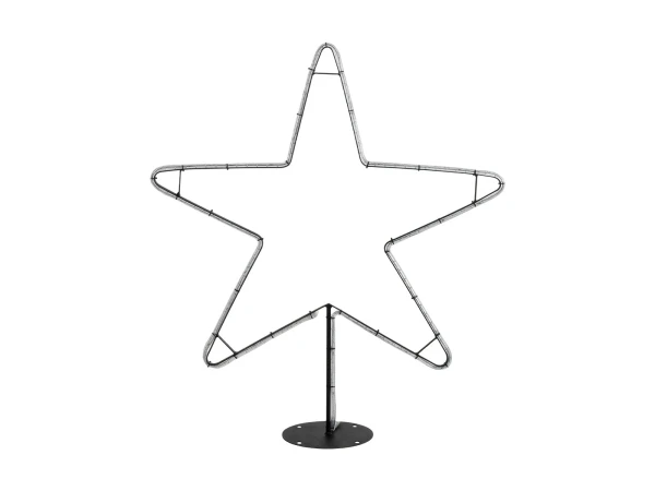 GLOBOSTAR® XMAS-STAR-SMALL Χριστουγεννιάτικο Διακοσμητικό Φωτιστικό LED 15,6W 624lm 360° AC 220-240V Αδιάβροχο IP65 Θερμό Λευκό 2700K   - Μαύρο & Διάφανο - M97 x Π25 x Υ107cm - 2 Χρόνια Εγγύηση