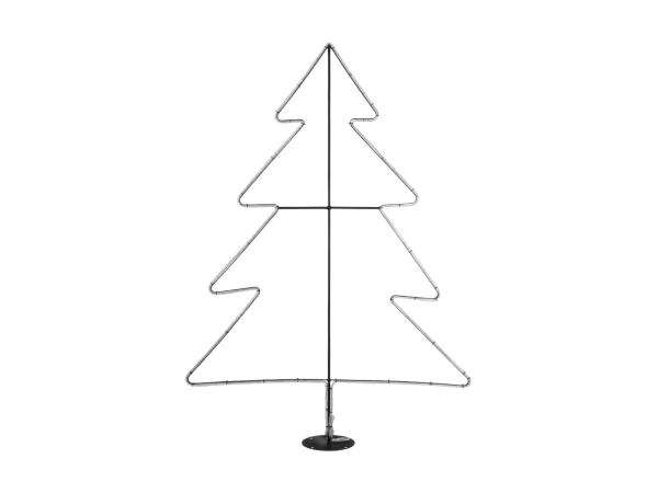 GLOBOSTAR® XMAS-TREE-BIG Χριστουγεννιάτικο Διακοσμητικό Φωτιστικό LED 27.3W 1092lm 360° AC 220-240V Αδιάβροχο IP65 Θερμό Λευκό 2700K  - Μαύρο & Διάφανο - Μ134 x Π25 x Υ188cm - 2 Χρόνια Εγγύηση