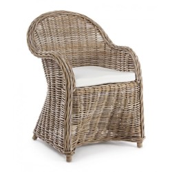 Πολυθρόνα Martin Καφέ Rattan 60x67x89εκ. - Καφέ