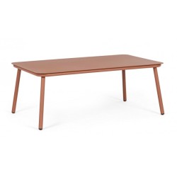 Τραπέζι Μέσης Pardis Κόκκινο 104x61x40,5 εκ. - Καφέ
