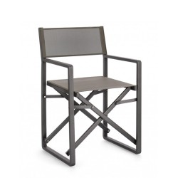 Καρέκλα Σκηνοθέτη Konnor Μεταλλική Γκρι 55x50,5x84,5εκ. - Γκρι