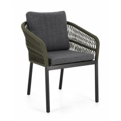 Καρέκλα Εξωτερικού Χώρου Galdana Μεταλλική Πράσινη 62*66*88εκ. - Πράσινο