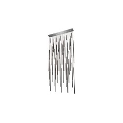 Φωτιστικό Οροφής Living Vegas Deluxe LED Ασημί 154x21x320εκ - Ασημί