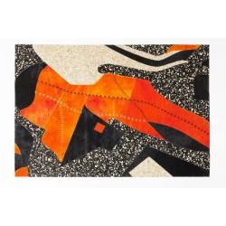 Χαλί Lava Μαύρο-Πορτοκαλί  240x170x1 εκ - Μαύρο