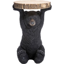 Βοηθητικό Τραπεζάκι Animal Αρκούδα Μαύρο 39x40x58εκ - Μαύρο