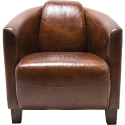 Πολυθρόνα Cigar Lounge Δερμάτινη Καφέ 72x83x70εκ - Καφέ