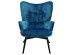 Πολυθρόνα Vicky Velvet Μπλε 59x63x92εκ - Μπλε