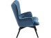 Πολυθρόνα Vicky Velvet Μπλε 59x63x92εκ - Μπλε