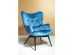 Πολυθρόνα Vicky Velvet Μπλε 59x63x92εκ - Μπλε