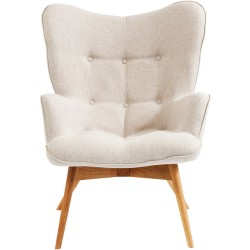 Πολυθρόνα  Vicky Μπεζ 59x63x92εκ - Γκρι
