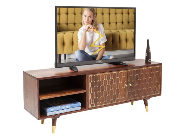Έπιπλο TV Muskat Ξύλο Καφέ 140x35x50εκ - Χρυσό Έπιπλο TV Muskat Ξύλο Καφέ 140x35x50εκ - Χρυσό