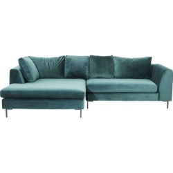 Καναπές Γωνία Gianna Velvet Αριστερός Πράσινος 290x160x68εκ - Πράσινο