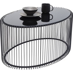 Τραπέζι Μέσης Wire Uno Μαύρο 90x60x40.5εκ - Μαύρο