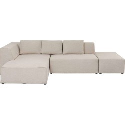 Καναπές Γωνία Infinity Ottomane Αριστερός Μπεζ 306x182x70εκ - Μπεζ