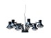 Φωτιστικό οροφής Spider Multi 6-φωτο 110x110x60εκ E14 - Μαύρο Φωτιστικό οροφής Spider Multi 6-φωτο 110x110x60εκ E14 - Μαύρο