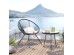 Πολυθρόνα & Βοηθητικό Τραπεζάκι Acapulco Μαύρο 85x125x78εκ. - Μαύρο Πολυθρόνα & Βοηθητικό Τραπεζάκι Acapulco Μαύρο 85x125x78εκ. - Μαύρο