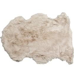 Χαλί-Προβιά Lambskin Heidi Μπεζ-Γκρι  85x60x2εκ - Γκρι