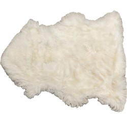 Χαλί-Προβιά Lambskin Heidi Λευκό  85x60x2εκ - Λευκό