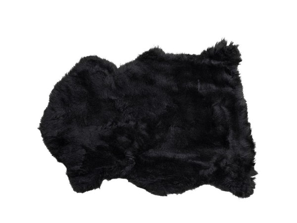 Χαλί-Προβιά Lambskin Heidi Μαύρο 85x60x2 εκ. - Μαύρο