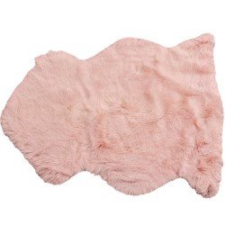 Χαλί-Προβιά Lambskin Heidi Ροζ  85x60x2εκ - Ροζ