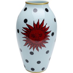 Βάζο Cohesion Γαλάζιο 40εκ. 23x23x40εκ - Μαύρο