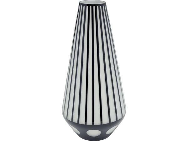 Βάζο Γυάλινο Brillar Cylinder Ασπρόμαυρο 44 εκ. 22x22x44εκ - Μαύρο Βάζο Γυάλινο Brillar Cylinder Ασπρόμαυρο 44 εκ. 22x22x44εκ - Μαύρο