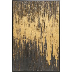 Πίνακας Abstract Μαύρος/Χρυσός 80x4x120 εκ. - Μαύρο