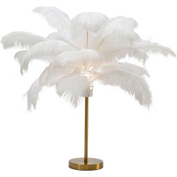 Επιτραπέζιο Φωτιστικό  Feather Palm Λευκό 50x50x60εκ. Ε27 - Λευκό