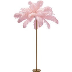 Φωτιστικό Δαπέδου Feather Palm Ροζ 65 x 65 x 165 εκ.Ε27 - Χρυσό