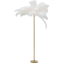 Φωτιστικό Δαπέδου  Feather Palm Λευκό 65 x 65 x 165 εκ. Ε27 - Χρυσό