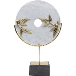 Διακοσμητικό Επιτραπέζιο Circle Χρυσό/Λευκό 32,5x9,7x50,5 εκ. - Μαύρο