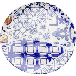Πιάτο Fresco Μπλε - Λευκό 26x26 εκ. - Μπλε