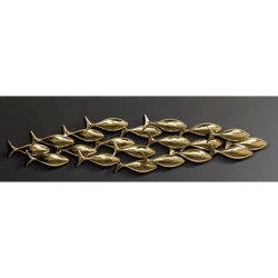 Διακοσμητικό Τοίχου School of Tuna Χρυσό 181x10x40,5 εκ. - Χρυσό