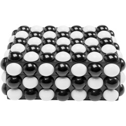 Κουτί Αποθήκευσης Polka Λευκό/Μαύρο 21x16x9 εκ. - Μαύρο