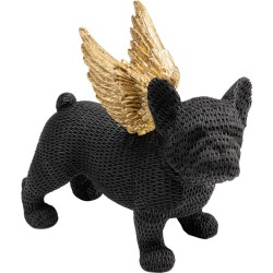 Διακοσμητικό Επιτραπέζιο Angel Puppy Μαύρο/Χρυσό 28x10x24,5 εκ. - Μαύρο
