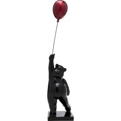 Διακοσμητικό Επιτραπέζιο Balloon Bear Μαύρο/Κόκκινο 16,6x16,2x73,5 εκ. - Μαύρο