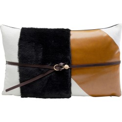 Μαξιλάρι Belt Καφέ/Μαύρο/Λευκό 50x60x30 εκ. - Μαύρο