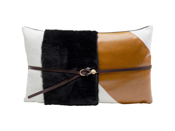 Μαξιλάρι Belt Καφέ/Μαύρο/Λευκό 50x60x30 εκ. - Μαύρο Μαξιλάρι Belt Καφέ/Μαύρο/Λευκό 50x60x30 εκ. - Μαύρο