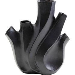Βάζο Flame Μαύρο 26x10x29 εκ - Μαύρο
