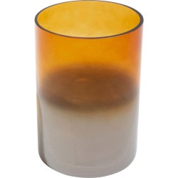 Βάζο Glow Καφέ/Πορτοκαλί 14x14x20 εκ. - Καφέ