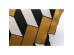 Μαξιλάρι Scale Χρυσό/Μαύρο/Λευκό 60x14x40 εκ. - Μαύρο