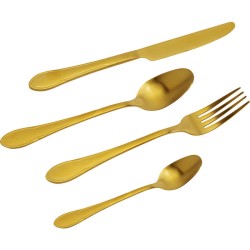 Μαχαιροπήρουνα Cucina Μεταλλικά Χρυσά (16 τεμ) - Χρυσό