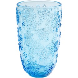 Ποτήρι Νερού Ice Flowers Γυαλί  Μπλε 14*8*8εκ. - Μπλε